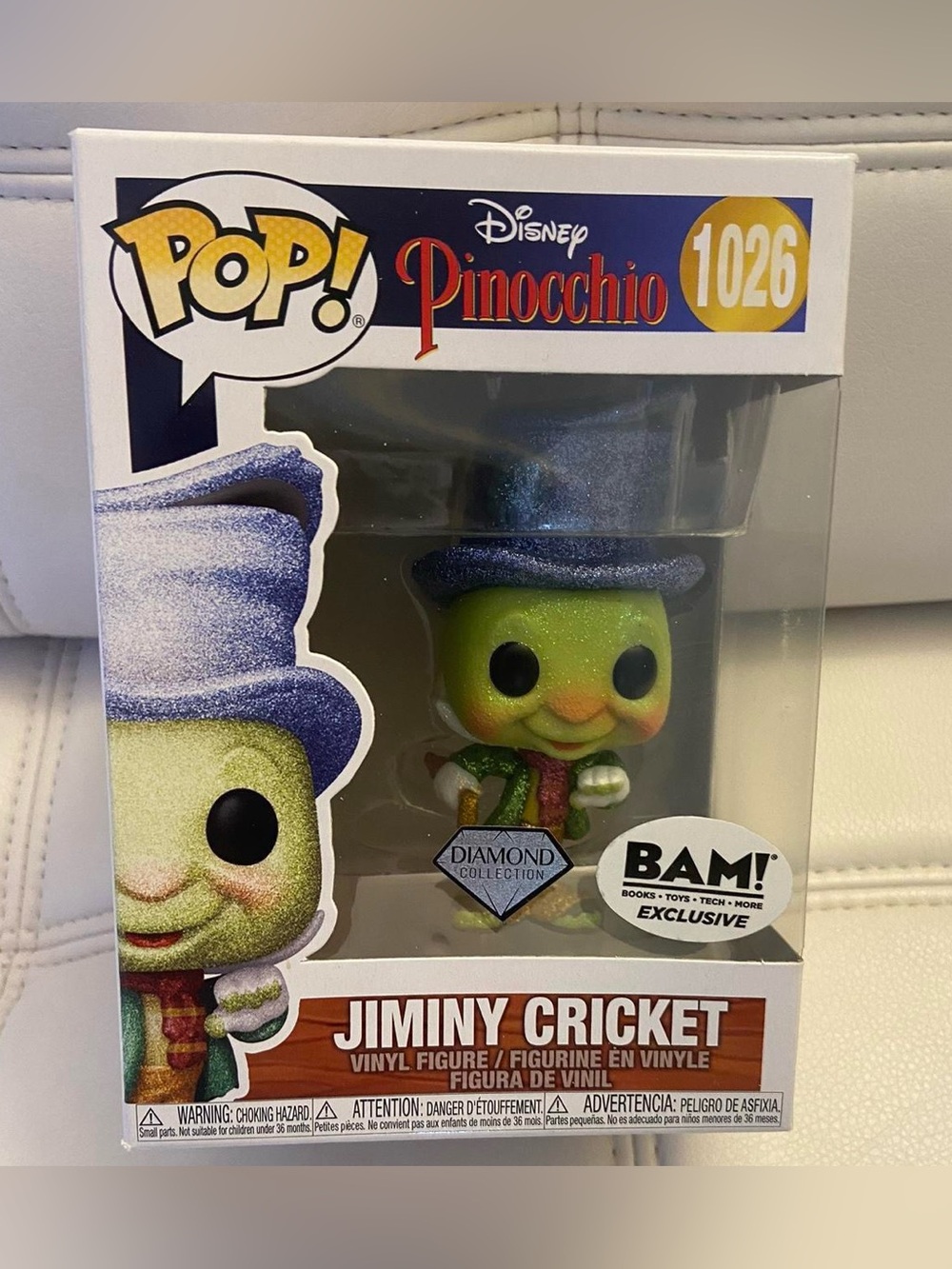 Jiminy Cricket Diamond Bam Exclusive Pinocchio Funko Pop 1026